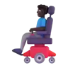 Man In Motorized Wheelchair: Dark Skin Tone Emoji 👨🏿‍🦼 image - Microsoft 3D Fluent style