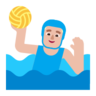 Man Playing Water Polo: Medium-Light Skin Tone Emoji 🤽🏼‍♂️ image - Microsoft Classic 2D style