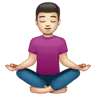 Person In Lotus Position: Light Skin Tone Emoji 🧘🏻 image - WhatsApp style