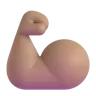 Flexed Biceps: Medium Skin Tone Emoji 💪🏽 image - Microsoft 3D Fluent style
