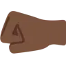 Left-Facing Fist: Dark Skin Tone Emoji 🤛🏿 image - Twitter / X (Twemoji) style