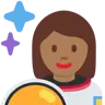Woman Astronaut: Medium-Dark Skin Tone Emoji 👩🏾‍🚀 image - Twitter / X (Twemoji) style