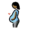 Pregnant Woman: Medium-Dark Skin Tone Emoji 🤰🏾 image - OpenMoji style
