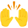 喜悦 Emoji 🙌 image - Facebook Messenger (2016) style