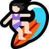 Woman Surfing: Light Skin Tone Emoji 🏄🏻‍♀️ image - Microsoft Windows 10 Segoe UI Emoji style