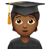 Student: Medium-Dark Skin Tone Emoji 🧑🏾‍🎓 image - Apple style