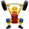 Man Lifting Weights Emoji 🏋️‍♂️ image - Apple style