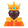 Person With Crown: Dark Skin Tone Emoji 🫅🏿 image - Microsoft Classic 2D style