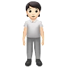 Person Standing: Light Skin Tone Emoji 🧍🏻 image - Apple style