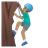 Man Climbing: Medium Skin Tone