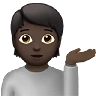 Person Tipping Hand: Dark Skin Tone Emoji 💁🏿 image - Apple style