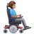 Man In Motorized Wheelchair Facing Right: Medium Skin Tone