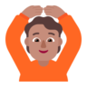 Person Gesturing Ok: Medium Skin Tone Emoji 🙆🏽 image - Microsoft Classic 2D style