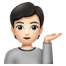 Person Tipping Hand: Light Skin Tone Emoji 💁🏻 image - Huawei Harmony OS style