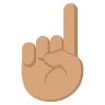 Index Pointing Up: Medium Skin Tone Emoji ☝🏽 image - EmojiTwo style