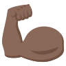 Flexed Biceps: Dark Skin Tone Emoji 💪🏿 image - EmojiTwo style