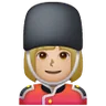 Woman Guard: Medium-Light Skin Tone Emoji 💂🏼‍♀️ image - Samsung style