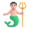Merman: Light Skin Tone Emoji 🧜🏻‍♂️ image - Microsoft 3D Fluent style