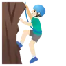 Man Climbing: Light Skin Tone Emoji 🧗🏻‍♂️ image - Google Noto Color style