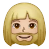 Woman: Medium-Light Skin Tone, Beard Emoji 🧔🏼‍♀️ image - Samsung style