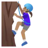 Woman Climbing: Medium Skin Tone Emoji 🧗🏽‍♀️ image - Google Noto Color style