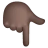 Backhand Index Pointing Down: Dark Skin Tone Emoji 👇🏿 image - Samsung style