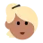 Woman: Medium Skin Tone, Blond Hair