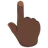 Backhand Index Pointing Up: Dark Skin Tone