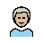 Man: Medium-Light Skin Tone, White Hair