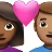 Couple With Heart: Woman, Man, Medium-Dark Skin Tone, Medium Skin Tone