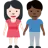 Woman And Man Holding Hands: Light Skin Tone, Dark Skin Tone