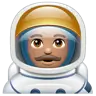 Man Astronaut: Medium Skin Tone Emoji 👨🏽‍🚀 image - WhatsApp style