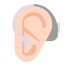 Ear With Hearing Aid: Light Skin Tone Emoji 🦻🏻 image - Microsoft Classic 2D style