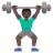 Man Lifting Weights: Dark Skin Tone