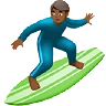 Man Surfing: Medium-Dark Skin Tone Emoji 🏄🏾‍♂️ image - Apple style