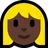 Woman: Dark Skin Tone, Blond Hair