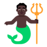 Merman: Dark Skin Tone Emoji 🧜🏿‍♂️ image - Microsoft Classic 2D style