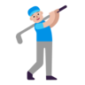 Man Golfing: Medium-Light Skin Tone Emoji 🏌🏼‍♂️ image - Microsoft Classic 2D style