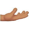 Palm Up Hand: Medium Skin Tone Emoji 🫴🏽 image - Apple style