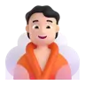 Person In Steamy Room: Light Skin Tone Emoji 🧖🏻 image - Microsoft 3D Fluent style