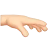 Palm Down Hand: Light Skin Tone Emoji 🫳🏻 image - Apple style