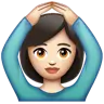 Woman Gesturing Ok: Light Skin Tone Emoji 🙆🏻‍♀️ image - WhatsApp style