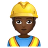 Construction Worker: Medium-Dark Skin Tone Emoji 👷🏾 image - Huawei Harmony OS style