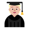 Student: Medium-Light Skin Tone Emoji 🧑🏼‍🎓 image - Microsoft Classic 2D style