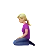 Woman Kneeling: Medium-Light Skin Tone