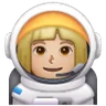 Woman Astronaut: Medium-Light Skin Tone Emoji 👩🏼‍🚀 image - Samsung style