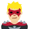 Man Supervillain: Medium-Light Skin Tone Emoji 🦹🏼‍♂️ image - Twitter / X (Twemoji) style