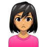 Woman Pouting: Medium Skin Tone Emoji 🙎🏽‍♀️ image - Emojidex style