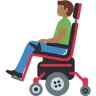 Man In Motorized Wheelchair: Medium-Dark Skin Tone Emoji 👨🏾‍🦼 image - Twitter / X (Twemoji) style