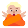 Person Gesturing No: Medium-Light Skin Tone Emoji 🙅🏼 image - Microsoft Classic 2D style